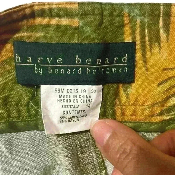 Harve Benard By Bernard Holtzman Hawaiian Multicolored Skirt - Picture 4 of 5